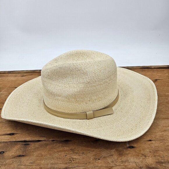 New Gigi Pip Blake Wide Brim Fedora Hat Size 59 Natural Palm Straw main image 5